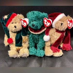 Ty holiday teddy bears set